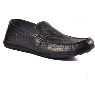 TSF ZENUINE LEATHER BLACK FORMAL SHOE FOR MEN's (BLK)